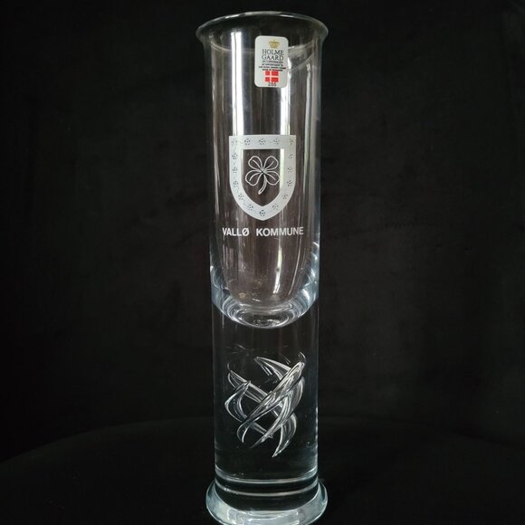 Vtg Holmegaard by Lütken "Vallo Kommune" High Life Wine /Drink /Champagne Glass - Picture 1 of 9